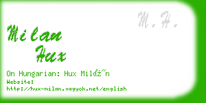 milan hux business card